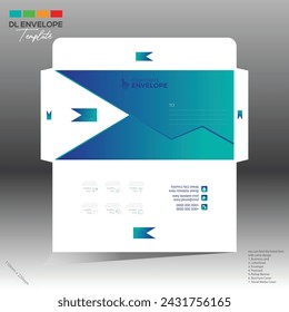 4 colored vector made envelope design for corporate and any best company use