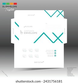 4 colored vector made envelope design for corporate and any best company use