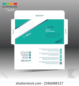 4 colored vector made envelope design for corporate and any best company use