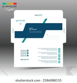 4 colored vector made envelope design for corporate and any best company use