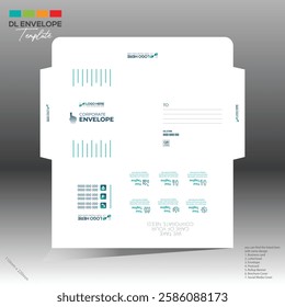 4 colored vector made envelope design for corporate and any best company use