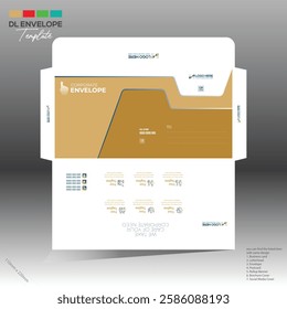 4 colored vector made envelope design for corporate and any best company use