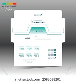4 colored vector made envelope design for corporate and any best company use