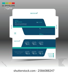 4 colored vector made envelope design for corporate and any best company use