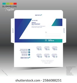 4 colored vector made envelope design for corporate and any best company use