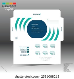 4 colored vector made envelope design for corporate and any best company use