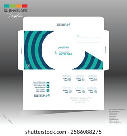 4 colored vector made envelope design for corporate and any best company use