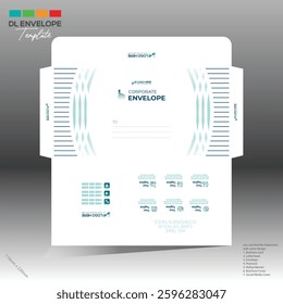 4 colored vector made envelope design for corporate and any best company use