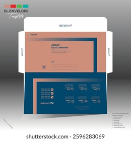4 colored vector made envelope design for corporate and any best company use