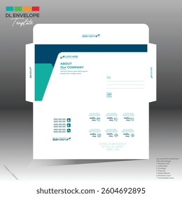 4 colored vector made envelope layout design for you and corporate and any best company use