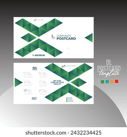 4 colored vector made Postcard Design for invitation and any use