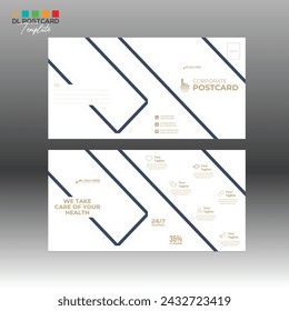 4 colored vector made Postcard Design for invitation and any use