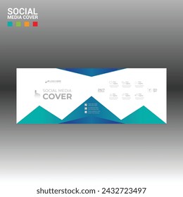 4 colored vector made social media cover banner for corporate and any best company use