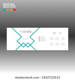 4 colored vector made social media cover banner for corporate and any best company use