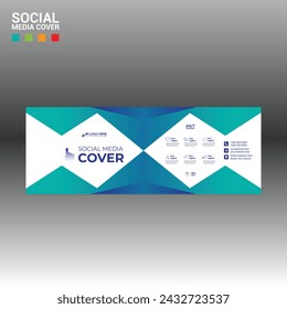 4 colored vector made social media cover banner for corporate and any best company use