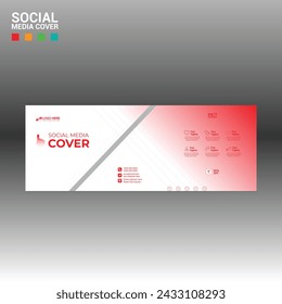 4 vector de color hecho banner de la cubierta de los medios sociales para el uso corporativo y de cualquier mejor empresa