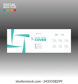 4 colored vector made social media cover banner for corporate and any best company use
