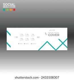 4 colored vector made social media cover banner for corporate and any best company use