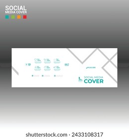 4 colored vector made social media cover banner for corporate and any best company use