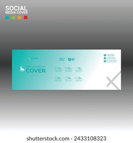 4 colored vector made social media cover banner for corporate and any best company use