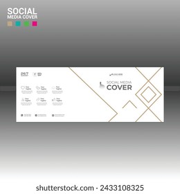 4 colored vector made social media cover banner for corporate and any best company use