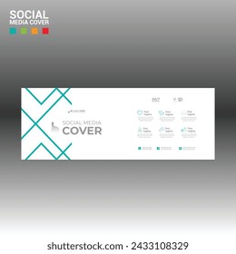 4 colored vector made social media cover banner for corporate and any best company use