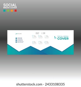 4 colored vector made social media cover banner for corporate and any best company use