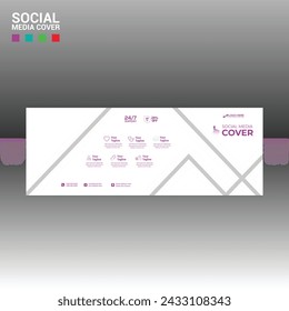 4 vector de color hecho banner de la cubierta de los medios sociales para el uso corporativo y de cualquier mejor empresa