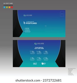 4 colored vector Postcard Design for corporate invitation and any company use