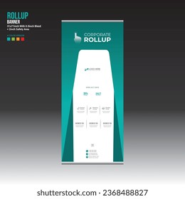 4 colored vector roll up banner design for corporate and any best company use