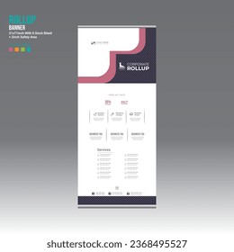 4 colored vector roll up banner design for corporate and any best company use