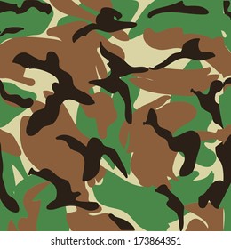 4 Colored Vector Woodland Pattern