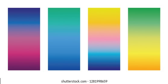 4 colorful gradients with season colors