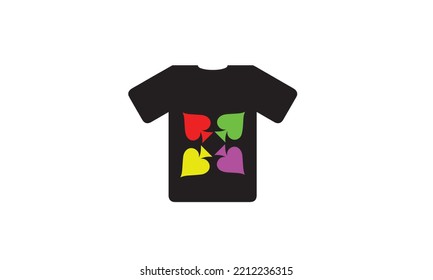 4 colorful hearts t-shirt - vector design illustration, it can use for label, logo, sign, sticker for printing for the family t-shirt