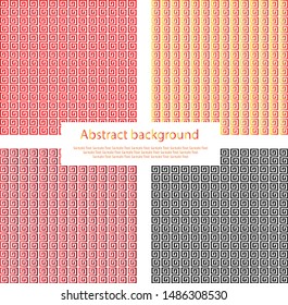 4 colors, Chinese pattern, seamless seamless vector texture, can be used for wallpaper, web pages, background pattern - vector