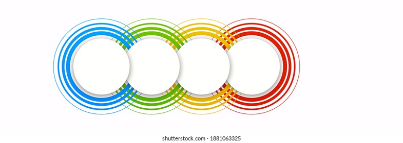 4 components chart make up something. Modern business circle infographics four options banner. Vector layout piece chart workflow. 4 piece diagram number component. Four step up options for web design
