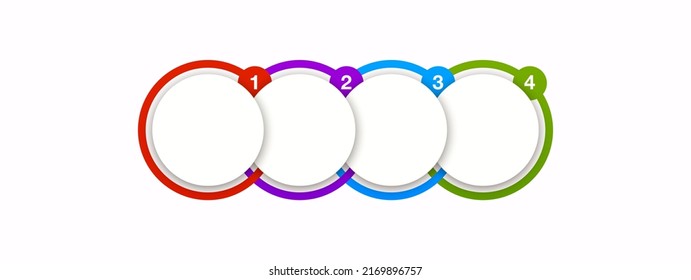 4 components chart make up something. Modern business circle infographics four options banner. Vector layout piece chart workflow. 4 piece diagram number component. Four step up options for web design
