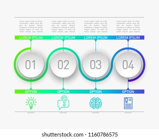 4 components make up something. Modern business circle origami style options banner. infographics vector, workflow layout, diagram, number options, Four step up options, web design
