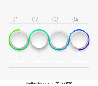 4 components make up something. Modern business circle origami style options banner. infographics, workflow layout, diagram, number options, Four step up options, web design