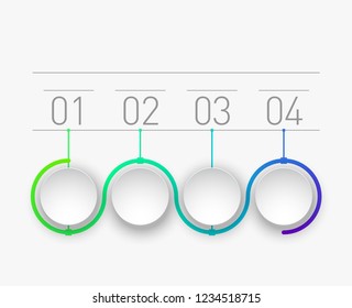 4 components make up something. Modern business circle origami style options banner. infographics, workflow layout, diagram, number options, Four step up options, web design