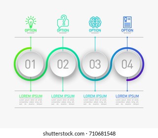 4 components make up something. Modern business circle origami style options banner. infographics vector, workflow layout, diagram, number options, Four step up options, web design