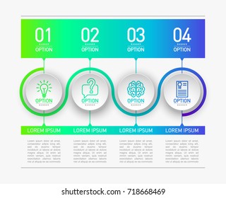 4 components make up something. Modern business circle origami style options banner. infographics vector, workflow layout, diagram, number options, Four step up options, web design