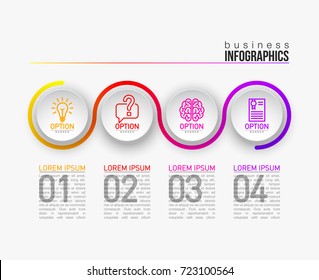 4 components make up something. Modern business circle origami style options banner. infographics vector, workflow layout, diagram, number options, Four step up options, web design