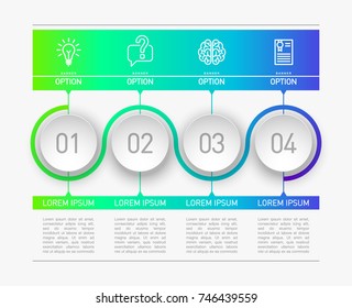 4 components make up something. Modern business circle origami style options banner. infographics vector, workflow layout, diagram, number options, Four step up options, web design