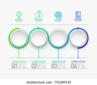 4 components make up something. Modern business circle origami style options banner. infographics vector, workflow layout, diagram, number options, Four step up options, web design