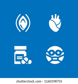 4 consultation icons in vector set. reproduction and doctor illustration for web and graphic design