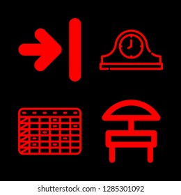 4 counter icons with table and arrow to last track in this set