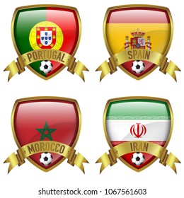 4 countries flag collection B