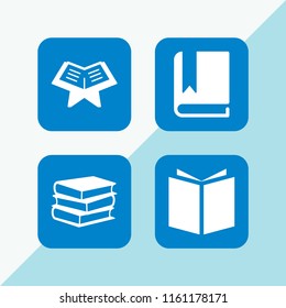 4 cover icons in vector set. book and islam illustration for web and graphic design