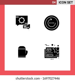 4 Creative Icons Modern Signs and Symbols of islamic; microwave; browser; sync; cold Editable Vector Design Elements